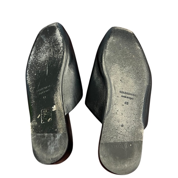 Balenciaga Leather Mules Black Square-Toes used condition IT mens 42 - Picture 4 of 8